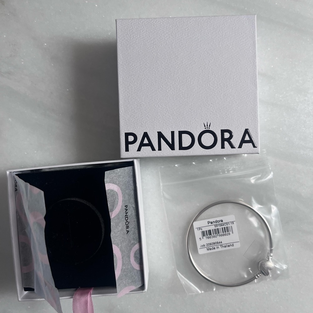Pandora Silver Heart Charm Bracelet